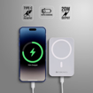 ZEBRONICS MW63 Wireless Power Bank, 10000 mAh, Rapid Charge, Magsafe, Outputs - 20W Wired | 15W Wireless, Type C PD, Built in Protections, LED Indicator, Compatible with iPhone, Made in India - ZEBRONICS(PD)MW63.10000MAH की तस्वीर