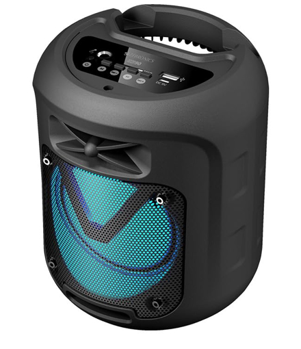 ZEBRONICS Sound Feast 90 10W Output, Portable Wireless Speaker with Bluetooth v5.0, FM Radio, TWS, 6.3mm Wired Mic Support, USB, mSD, AUX, Mobile Holder and RGB Lights - ZEBRONICS  SPEAKER SOUNDFEAST90 की तस्वीर