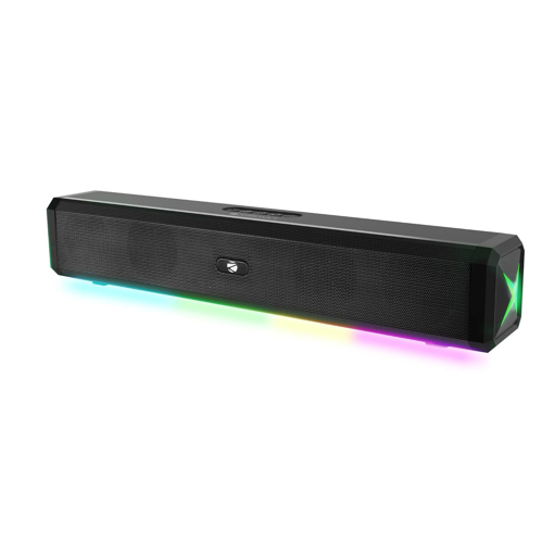 ZEBRONICS VITA BAR 150 Wireless Bluetooth Soundbar, 20W RMS, 2.0 Channel, Dual (52mm Driver & Passive Radiator), Upto 15 Hours Playback, Built in Battery, BTv5.3 | USB | mSD | AUX | FM | TWS, RGB LED - ZEBRONICS  SPEAKER VITABAR150 की तस्वीर